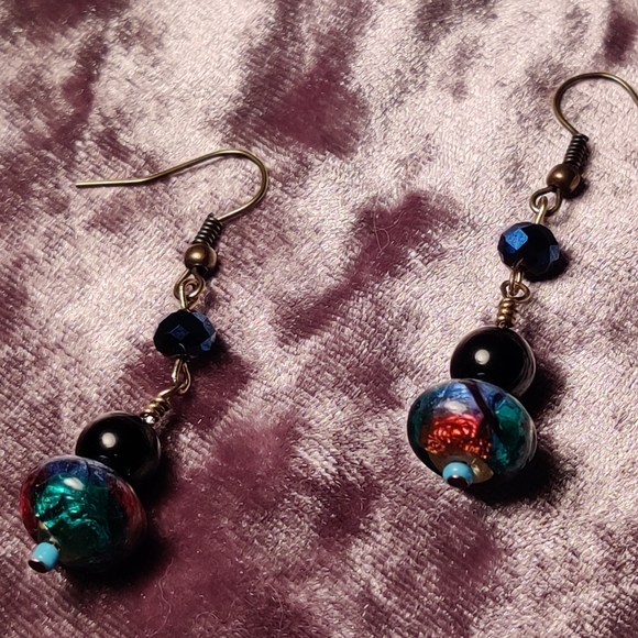 Handmade Earrings with Beautiful Glass Beads - Picture 8 of 9